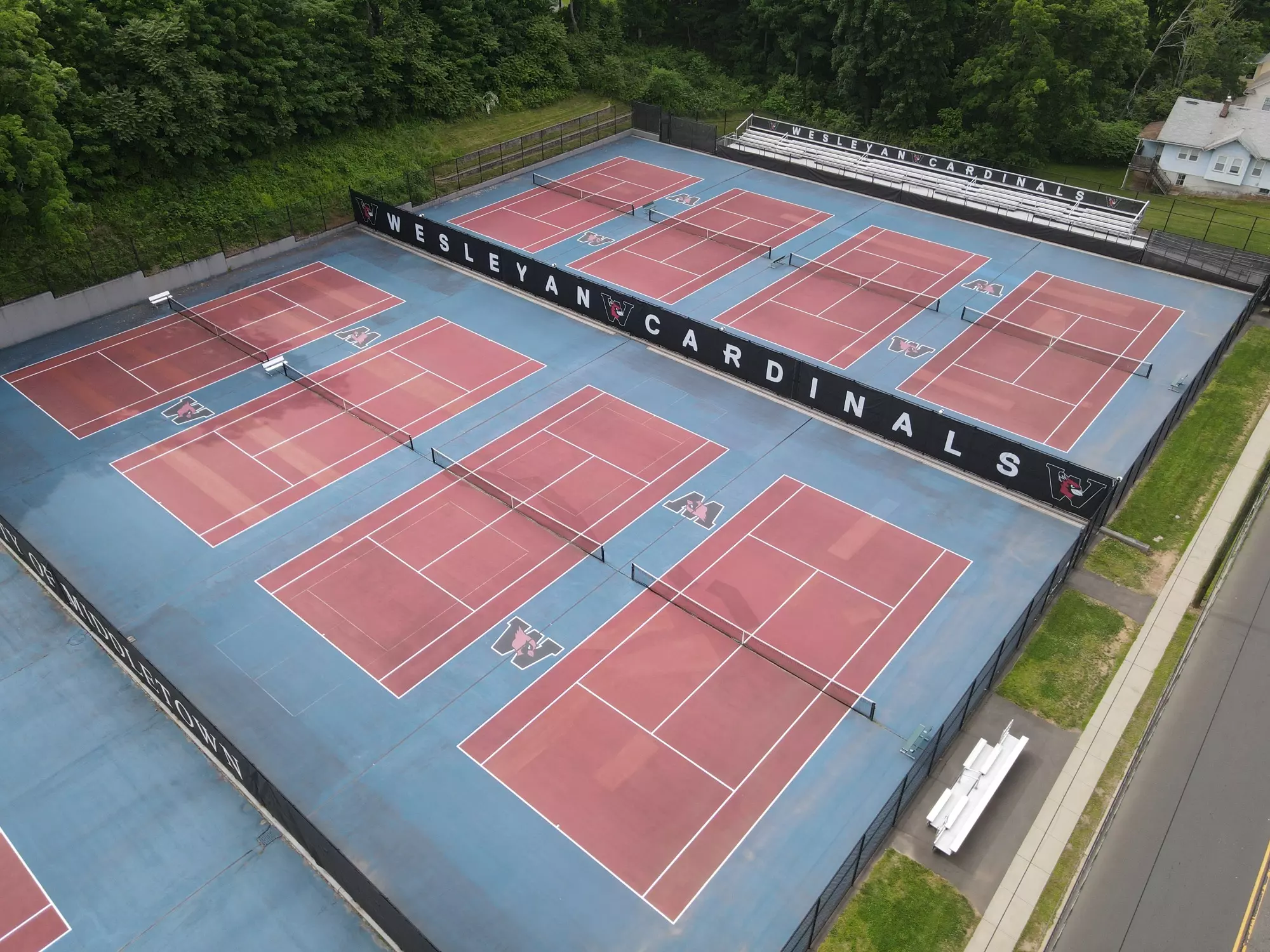 Aerial view of tennis facility